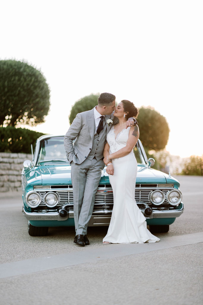 A classic Chevy at this Callaway Winery Spring Wedding. 
