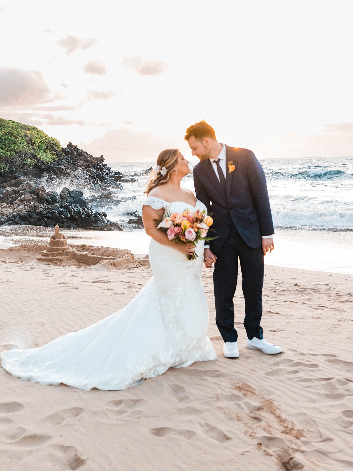 married in maui on the beach